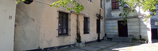 Pixel art (skrajnie po lewej), realizacja, dominikanie, Lublin 2021